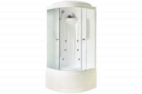 Гидромассажный бокс Royal Bath 90х90х217, матовое стекло, белый профиль, RB 90BK2-M