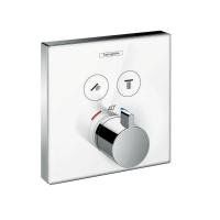 Shower Select Термостат для ванны/душа, с двумя запорными вентилями стеклянная панель белый/хром 157