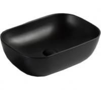 Раковина BelBagno, 50 см, керамическая накладная, прямоугольная, черная матовая, BB1302-H301