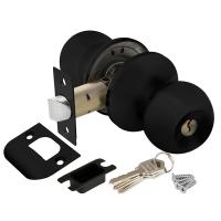 Ручка защелка Ajax DK682 BL-ET (6082 BL-E) (кл./фик.) черный