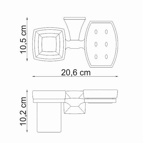 Стакан/мыльница WasserKRAFT Wern K-2500, K-2526