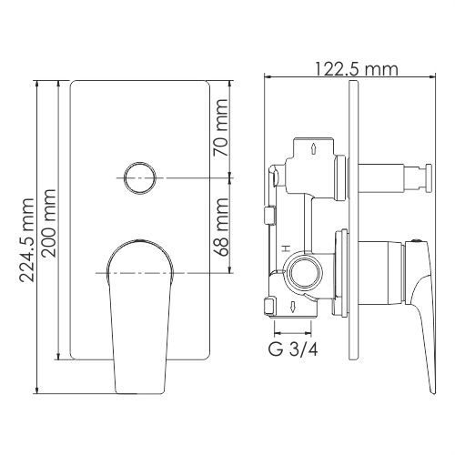 Смеситель для ванны и душа WasserKRAFT Aisch, 5561