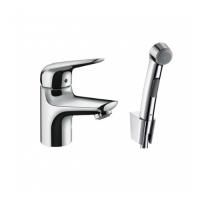 Смеситель для раковины с гигиеническим душем Hansgrohe Novus, без сливного гарнитура, хром, 71144000