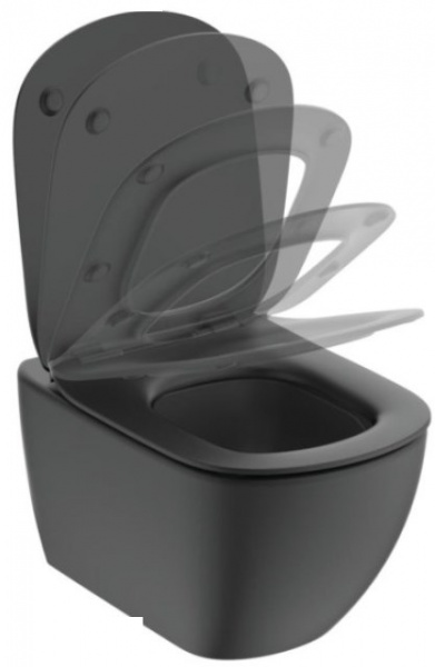 Подвесной унитаз Ideal Standard TESI BLACK AquaBlade, глубокий смыв, T0079V3