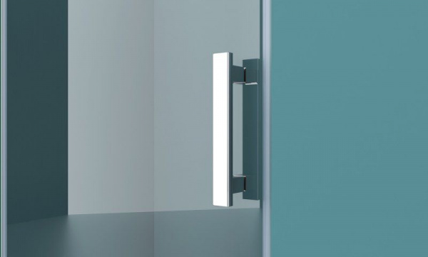 Душевая дверь BelBagno 800x1950, прозрачное стекло, хромированный профиль, левая, KRAFT-B-12-60/20-C
