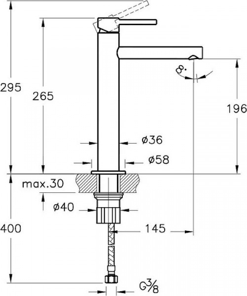 Смеситель для раковины Vitra Origin, медный, A4255726