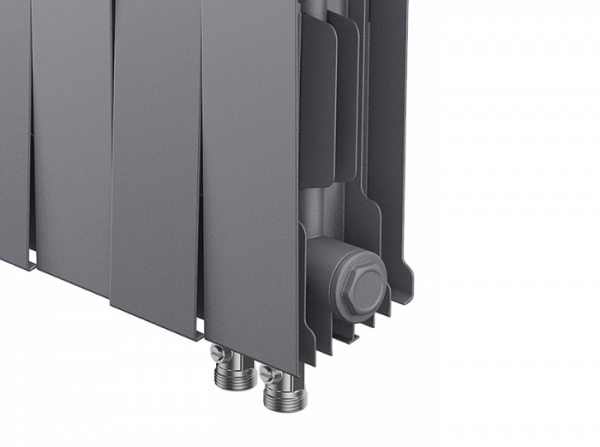Радиатор биметаллический Royal Thermo PianoForte 200 /Silver Satin VDR - 14 секций, серебристый, RTP