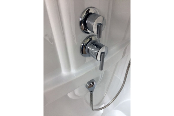 Гидромассажный бокс Royal Bath  100х80х217, матовое стекло, белый профиль, левая, RB 8100BP2-M-L