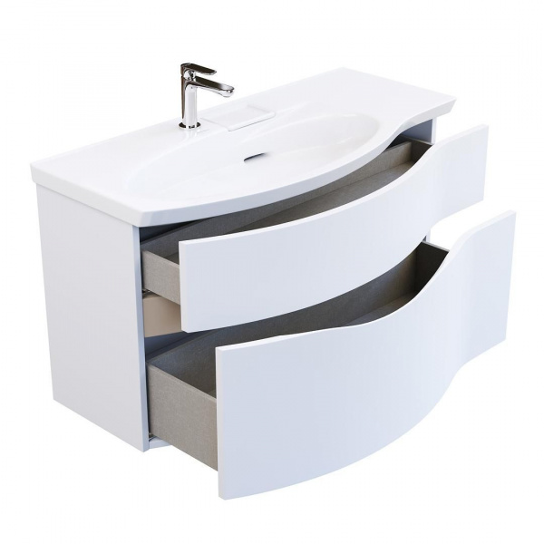 Тумба Kerama Marazzi Riva/Рива 100 см левая, белая матовая, RV.100Lh\WHT.M