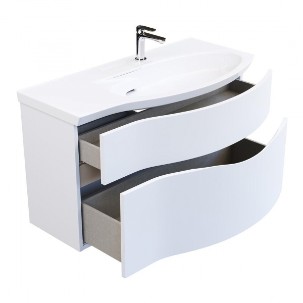 Тумба Kerama Marazzi Riva/Рива 100 см правая, белая матовая, RV.100Rh\WHT.M