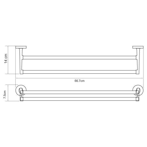 Держатель полотенец WasserKRAFT Rhein K-6200, K-6240