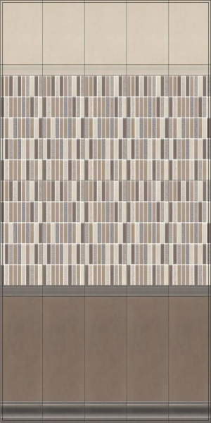 Плитка керамическая настенная Kerama Marazzi Параллель коричневый 20x50, 7178