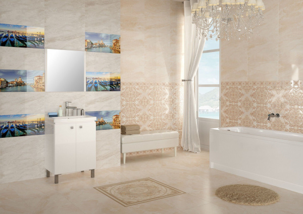 Декор Cersanit Петра (Petra) конь 29,7x60 светло-бежевый, C-PR2L304D