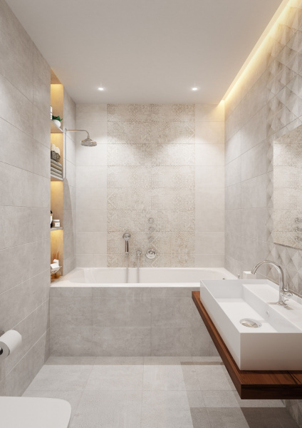 Керамическая плитка настенная Global Tile Лофт / Loft светло-сер. 25x50, GT62VG