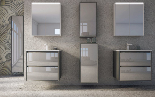 Тумба для раковины Cezares GLASS 60 60х46, 41791 Bianco Lucido