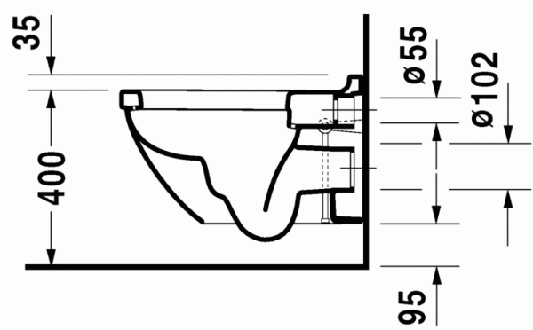 Унитаз подвесной Duravit Starck 3, 2225090000