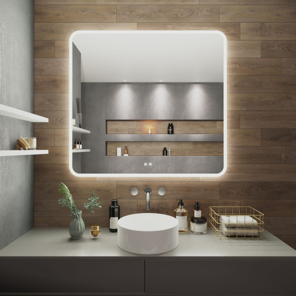 Зеркало Aqua de Marco Амазон Мюзик 105*85 см, с LED-подсветкой, Bluetooth, динамики, антизапотевание