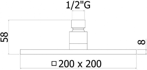 Верхний душ Paffoni Syncro ZSOF075ST