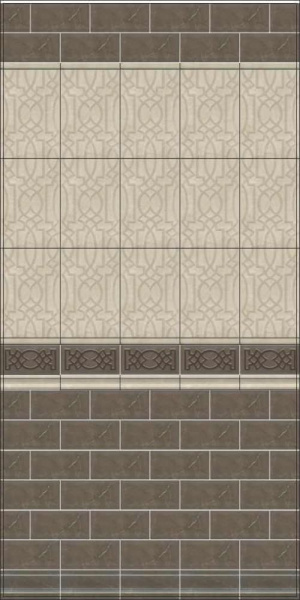 Плитка керамическая настенная Kerama Marazzi Эль-Реаль беж грань 20x9,9, 19052