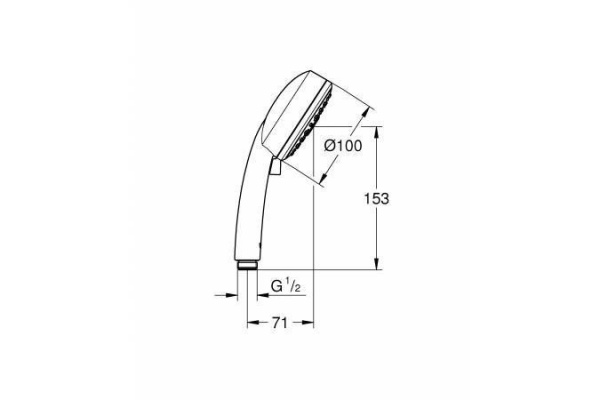 Ручной душ  Grohe Tempesta New  Cosmopolitan 100, хром, 27572002