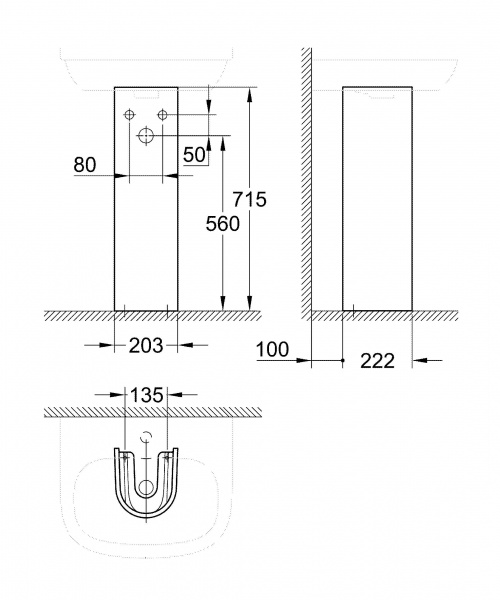 Пьедестал для раковины Grohe Euro Ceramic, альпин/белый, 39202000