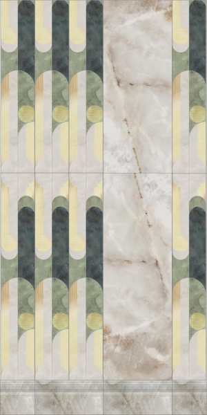 Керамическая плитка настенная Kerama Marazzi Милан Джардини беж светлый 40x120x10, 14023R