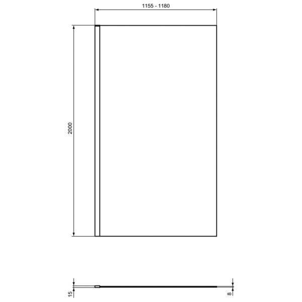 Душевая стенка Ideal Standard I.Life WetRoom 120 см, T4873EO