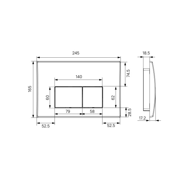 Инсталяция для унитаза 2 в 1 IDDIS Optima Home: инсталляция и клавиша смыва, белый, OPH0000i32K
