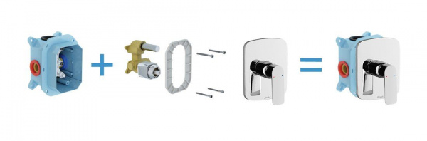 Смеситель Ravak CL 066.00 встроенный для душа без переключателя для R-box, X070089