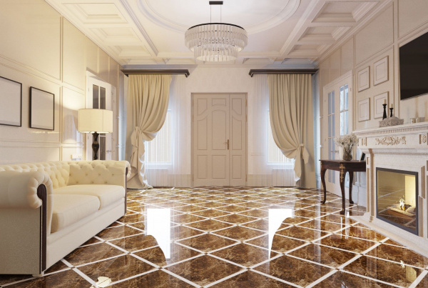 Керамическая плитка напольная Eurotile Ceramica KAMILA CALACATTA 49,5х49,5, 826 KMC1WT