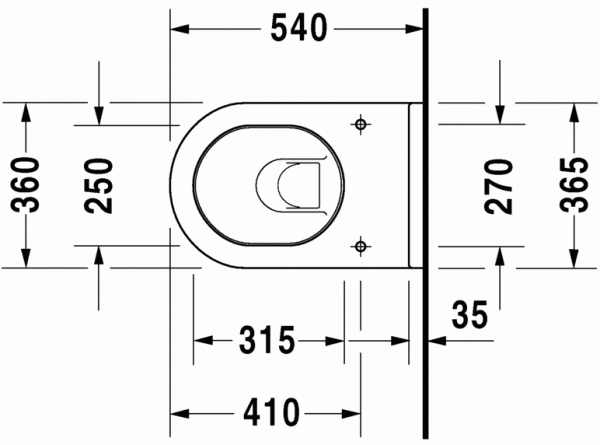 Унитаз подвесной Duravit Starck 3, 2225090000