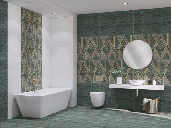 Керамическая плитка настенная Eletto Ceramica TESSUTO GREEN 25,1*70,9 1с, 507701101