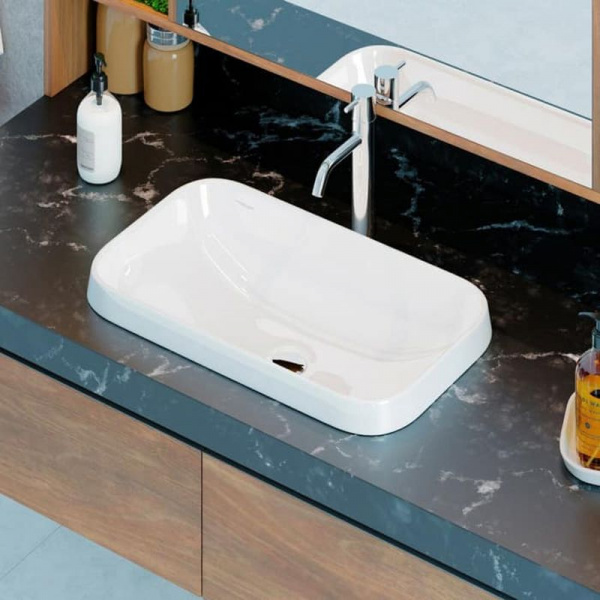 Раковина врезная Sanita luxe Infinity Inside 60х36, белая, INF60SLWB01I