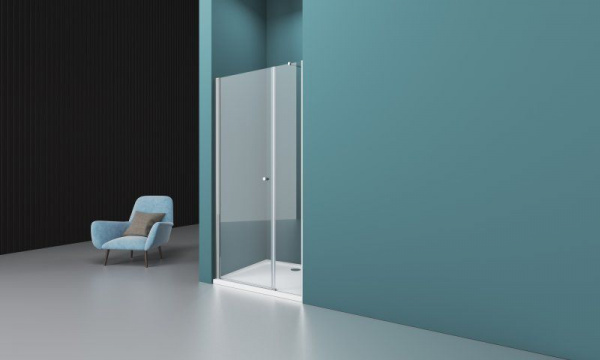 Душевая дверь BelBagno 1350x1950, прозрачное стекло, хромированный профиль, ETNA-B-11-80+60-C-Cr