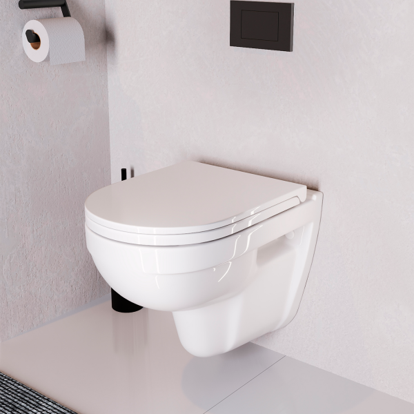 Унитаз подвесной Sanita Luxe Best Luxe дюропласт микролифт быстросъемное, BSTSLWH0104