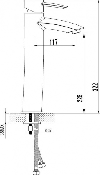 Смеситель для умывальника Lemark ATLANTISS, LM3209C