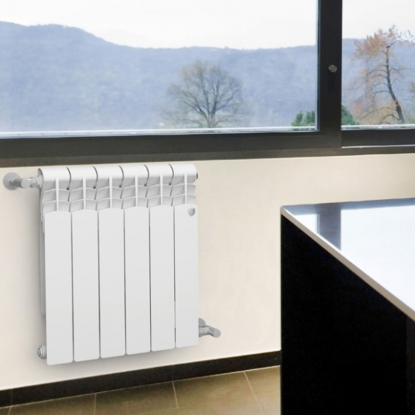 Радиатор биметаллический Royal Thermo Revolution Bimetall 350 - 4 секции, белый, RTRB35004