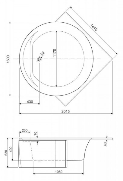 Передняя панель для акриловой ванны Cezares FI CORNER-160-SCR