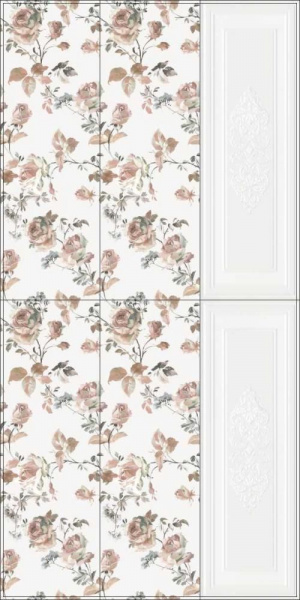 Плитка керамическая настенная Kerama Marazzi Монфорте белый панель 40x120, 14008R