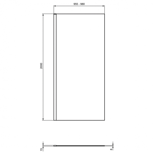 Душевая стенка Ideal Standard I.Life WetRoom 100 см, T4872EO