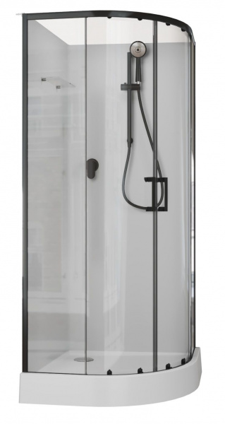 Душевая кабина Aquanet Passion EVO R black 90x90 набор 1