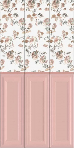 Плитка керамическая настенная Kerama Marazzi Монфорте розовый панель 40x120, 14007R