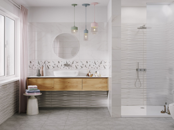 Настенная вставка Meissen Keramik Elegance белый 25x75 EG2U052