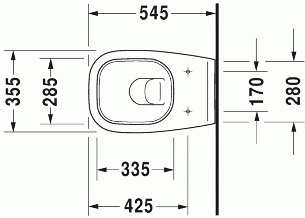 Унитаз подвесной Duravit D-Code с сиденьем микролифт, белый глянцевый, 45350900A1