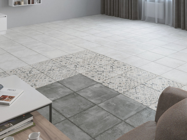 Керамогранит Lasselsberger ЦЕМЕНТ СТАЙЛ 450*450 бел.сер. 6246-0051-1001