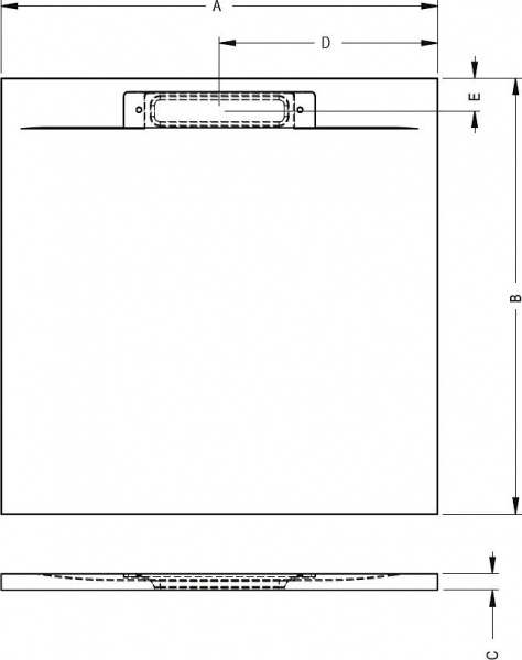 Душевой поддон Riho ISOLA 120x80  COLOUR LIGHT GRAY, DR160900000000S