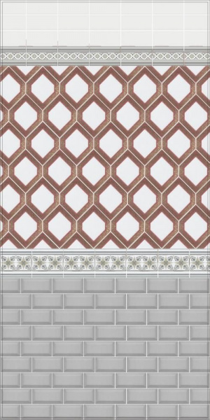Плитка настенная Kerama Marazzi Клемансо 7,4х15 серый тёмный грань 16054