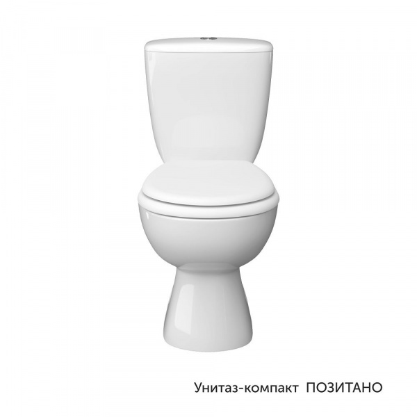 Унитаз-компакт Керамин Позитано мягкое сиденье Инкоэр белый с1, CS00077204