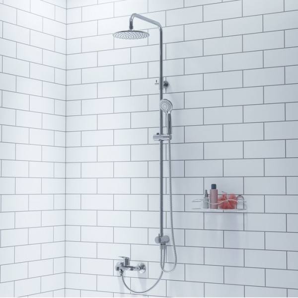 Душевой гарнитур Milardo  Shower Set с верхней лейкой, хром, 3703F24M76