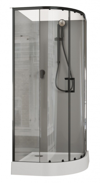 Душевая кабина Aquanet Passion EVO R black 90x90 набор 2